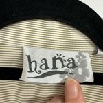 Vintage Hana Striped Giraffe Rhinestone Button Down Shirt Womens L Quirky Zoo Green Size L Photo 2