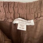 Coldwater Creek Linen Blend Pull On Pants Brown Pockets Elastic Waist ~ XL 18 Photo 5