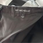 My Michelle  Black Silver Glitter Skater Skirt Junior Size 1 Photo 6
