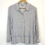 Habitat  Clothes to Live In Geometric Button Down Top Photo 0