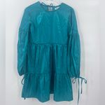 Glamorous  tiered mini smock dress with tie cuffs in‎ satin size 2 Photo 3