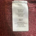 Natural Reflections Burgundy Chunky Knit Open Front Cardigan Small 25% Wool Photo 4