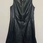 Armani Exchange Faux Leather Black Dress (Size 4) Photo 0