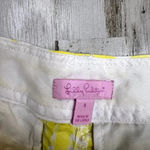 Lilly Pulitzer ‎ Women's Yellow Plaid Seersucker Chino Shorts Size 4 Casual Photo 1