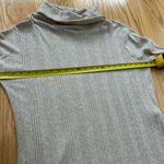 White Birch  Women Beige Ribbed Turtleneck Cowl Neck Sweater Size XL Pullover Top Photo 4