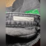 PacSun Women's Green & White Paisley Embroidered Dark Grey Mom Jeans,Size 24 Photo 7