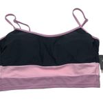 Salt + Cove Juniors Colorblock Longline Bikini Swim Top Black Pink S Size undefined Photo 3