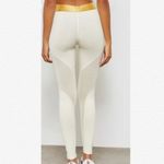 Nike  PRO Warm Dri Fit Fleece Lined 7/8 Gold Cream Athletic Leggings Photo 52