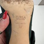 Furla  Size 37 US 6.5 Hunter Green Italian Leather Dress Heels Pointed Toe Pumps Photo 10