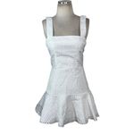 Amanda Uprichard  Annalise Dress in White Small New Womens Mini Gingham Photo 3