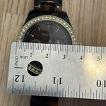 Fossil Ladies Watch Crystal Accents Bronze Copper Dial Tortoise Shell Bracelet Photo 8