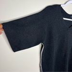 Baloot‎ Black Gold Metallic Shimmer Short Flare Sleeve Sweater Size M Photo 1