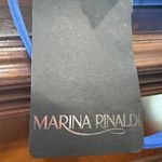 NWT Marina Rinaldi Womens Jeweled Evening Purse Navy Blue Satin Inner Pocket Bag Photo 2