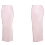 House Of CB NWOT  'Giuliana' Ballerina Pink Satin Maxi Skirt Sz XS Photo 2