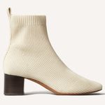 Everlane The Glove Boot Cream Ivory Bone Ribbed Knit Boot Size 5 Photo 1