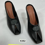 Womans Slipon Stiletto Pumps Size 10 Black Open Square Toe No Back NWOT Photo 0