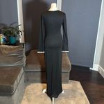 Black Long Sleeve BodyCon Club Party Event Dress Silver Detail Size L NEW Size L Photo 3