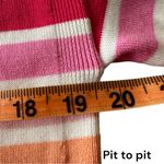 Talbots NEW without Tags Girlfriend Pink Warm Stripe Cardigan Vneck Sweater Smal Photo 3