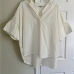 Madewell  NWT Courier Button-Back Shirt in Pure White 2X Cotton Modal Preppy Fall Photo 5