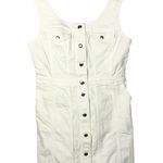 J.Crew White Scoopneck Button Front Denim Mini Dress 8 Photo 0