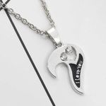 Cute Romantic I LOVE YOU Heart Pendant Necklace Silver Photo 5