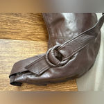 Anne Klein Vintage  for Calderon Brown Leather Hobo Shoulder Bag 90s Retro Chic Photo 6