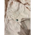 Free People  Blush Pink Linen Oversized Ruched Back Sleeves Bomber Jacket Large Photo 6