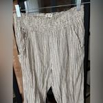 Billabong  new waves cotton striped pants beige wide leg high waisted rise pocket Photo 3