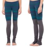 Alo Yoga Goddess Ribbed Ruched Blue Printed Athletic Leggings XS Photo 4