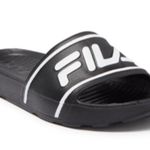 FILA  Sleek Slide Sandals Black & White Size 10 NWT Photo 3