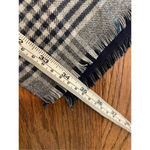 Grey plaid reversible scarf Blue Photo 4