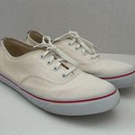 Tory Burch Murray Shoes Sneaker Flats Tennis Shoes Medallion Logo Canvas Cream Photo 0