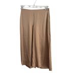 Vince  Silk-Blend Wide-Leg Satin Dress Pants Beige Cropped Trousers Size 00 NWT Photo 3