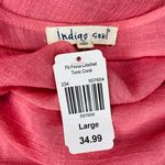 Indigo Soul NWT Light Pink Flare Sleeve Floral Embroidery Crochet Hippie Tunic Photo 5