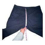 CAbi  Keen Kick Flare Cropped Ponte Pants‎ Navy Blue Snap Detail Size 12 #6043 Photo 6