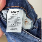 Oat New York Boot Cut Flare Jeans High Rise Women’s Size 8 or 29 Denim Raw Hem Blue Photo 3