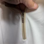 IZOD  Women's‎ White and Tan Zip-Up Tank Top Photo 6