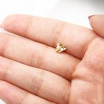 Gold Butterfly Stud – Rhinestone Cartilage or Lobe Piercing, Dainty Jewelry Photo 1