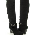 BCBGeneration Black Bg-merryl Wedge Knee High Boots/Booties Photo 0