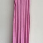 SKIMS Dress 2XL Pink Maxi Ribbed Sleeveless Tank Bubblegum Lounge Stretch Photo 1