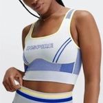 Fabletics  Inspire Seamless Panel Sports Bra Small Grey and Blue Photo 0