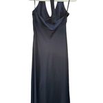 BCBGMAXAZRIA  BLACK SATIN HALTER GOWN Photo 2