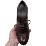 Banana Republic Vintage Women’s Size 6.5 Brown Leather Oxford Ankle Stack Heel Photo 9