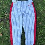 Under Armour Women's Softball Pinstripe Pants Red Trim, New with Tags Photo 0
