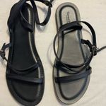 Garnet Hill  Andrea Black Leather Strappy Sandals size 8.5 Photo 1