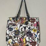 Sakroots Navy Spirit Desert Artist Circle Tote Coated Canvas Boho Casual Retro Photo 4