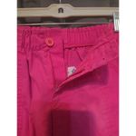 Vintage 90s Blue Cabana Shorts Women's Pink Pleated 100% Pockets Sz Small * Photo 2