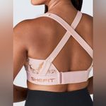 SheFit NWT  Flex Sports Bra Medium Impact Blush Rose Gold Size 6 Luxe Photo 8