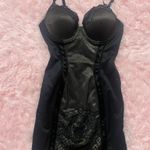 Black lace lingerie dress with mesh and lace details Photo 2