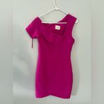Cinq A Sept One Shoulder Formal Dress Fuschia Pink Magenta Dragon Fruit Size 4 Photo 11